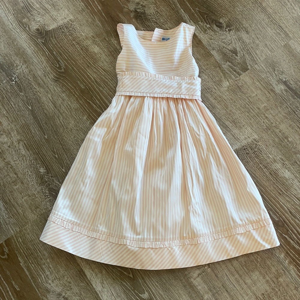 Pink striped Luli silk dress